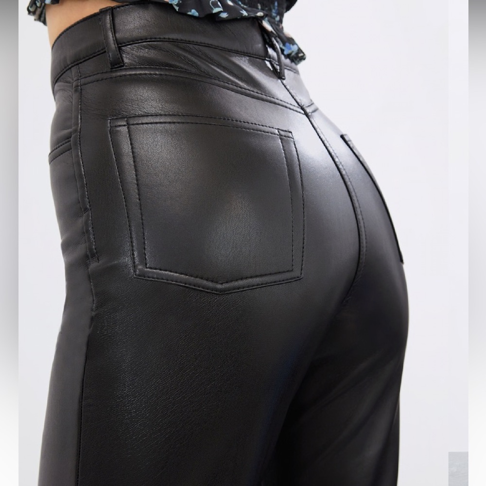 Wilfred Black vegan Leather pants size 8